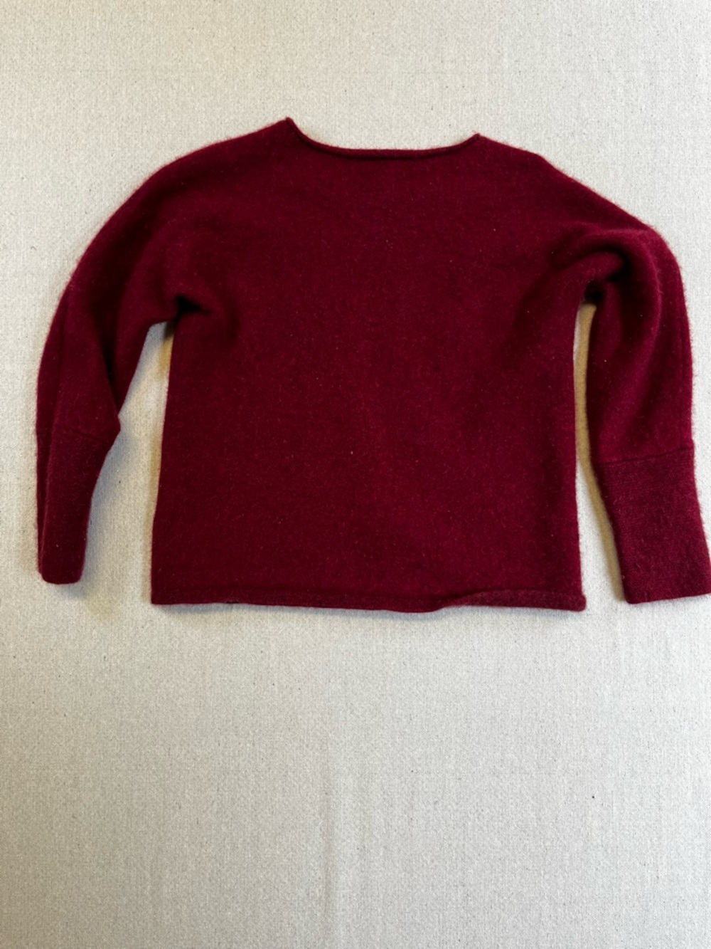 Eileen Fisher Red Cashmere Blend Sweater Women’s Small Crew Neck - Picture 8 of 9